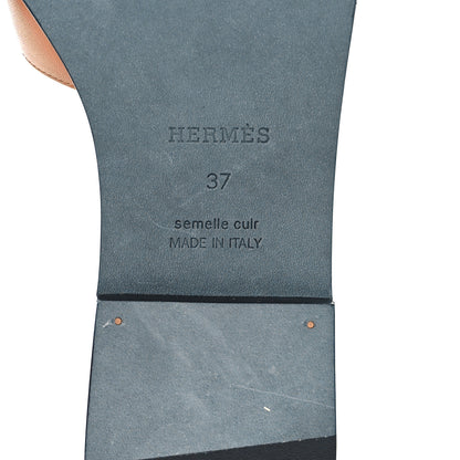 Hermes Calfskin Giulia Sandals 37 Naturel 10 of 11