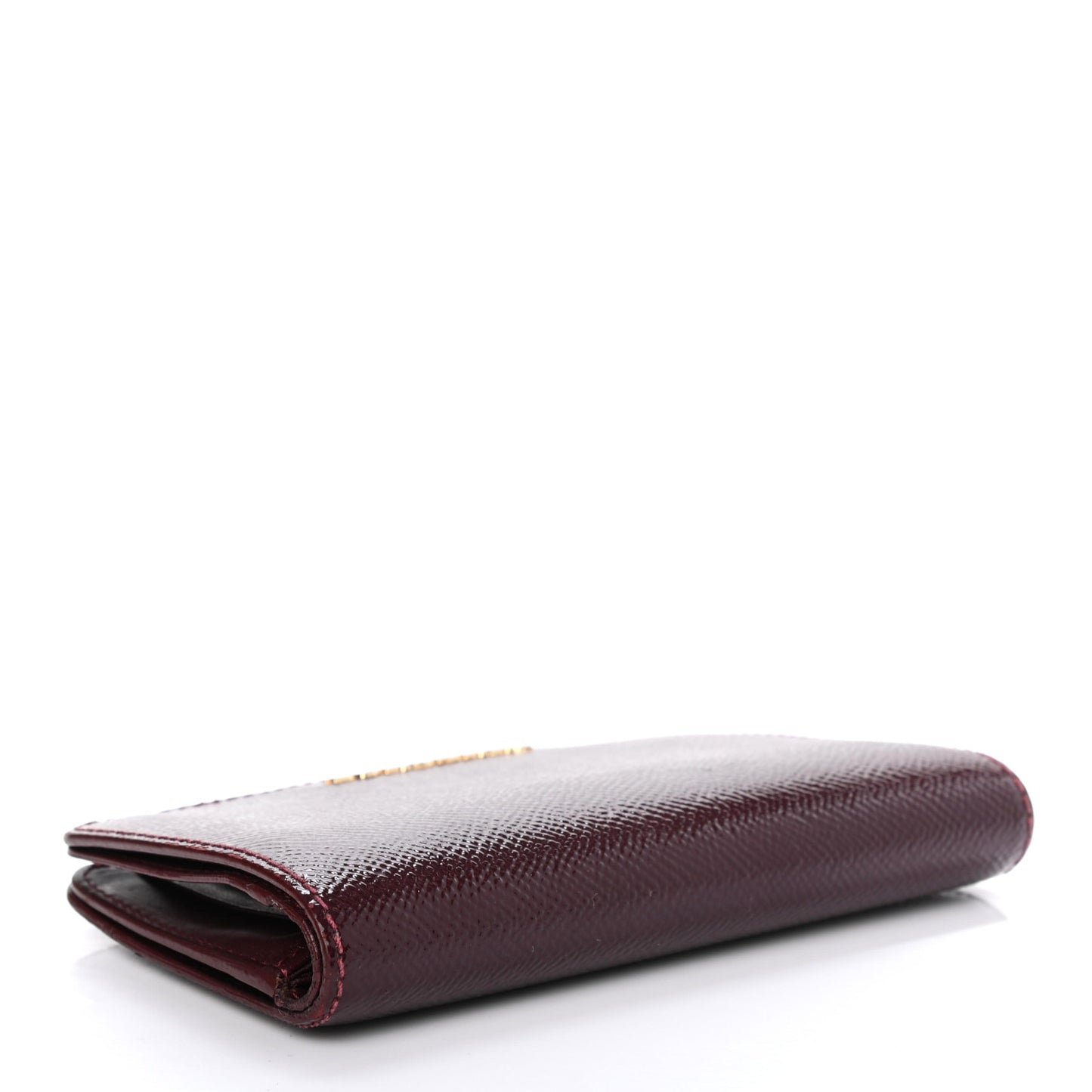 Patent London Bi-Fold Compact Wallet Burgundy