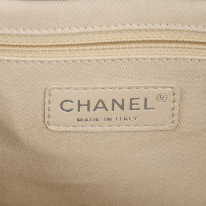 Chanel Grained Calfskin CC Pocket Tote Navy Blue 6 of 7