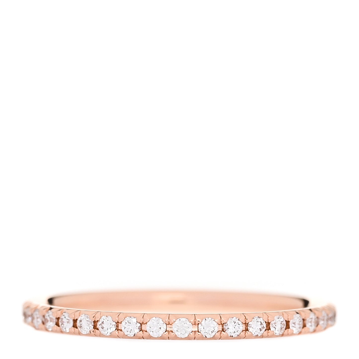 18K Rose Gold Diamond Metro Band Ring 47 4