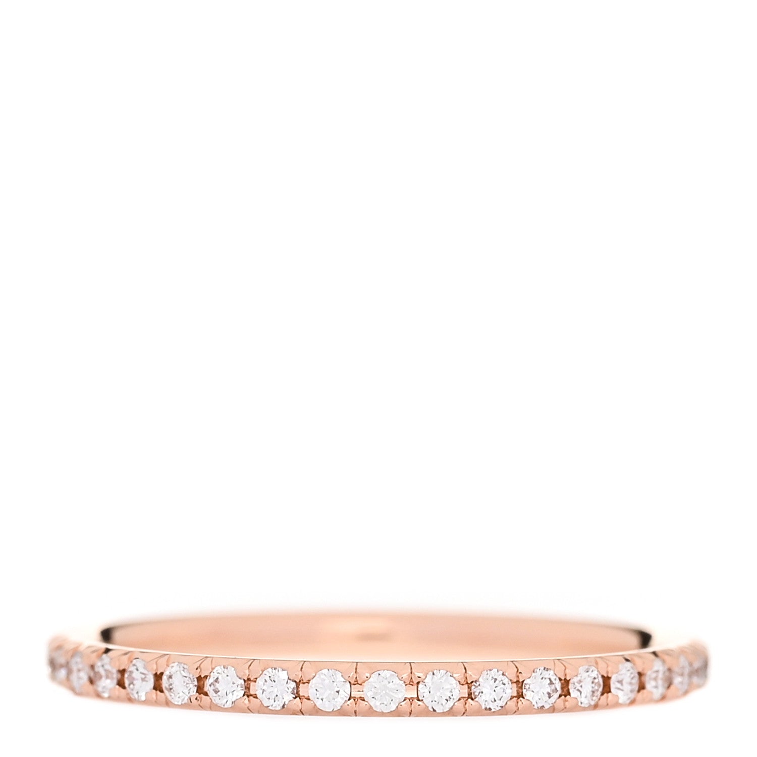 Tiffany 18K Rose Gold Diamond Metro Band Ring 47 4 3 of 5