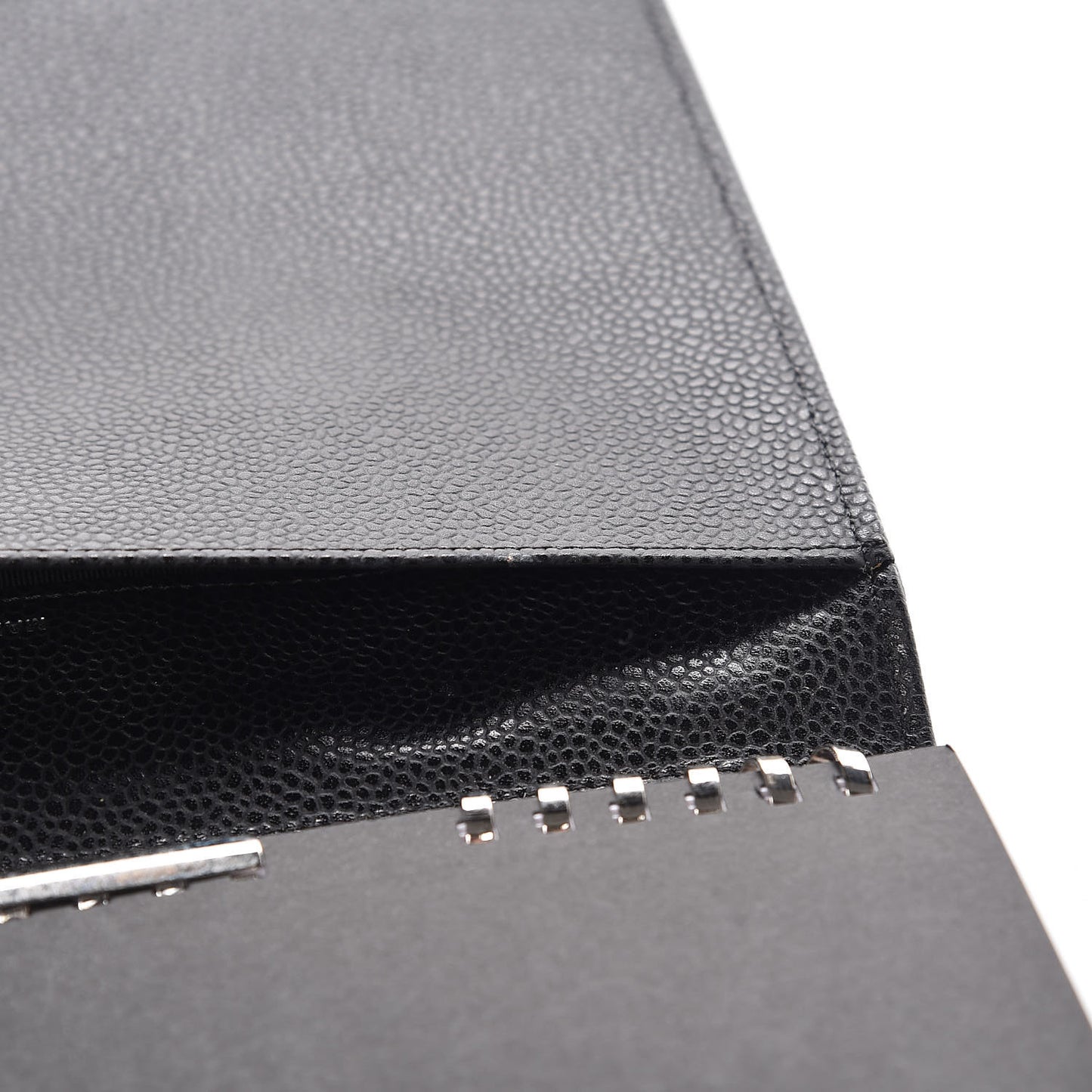 Caviar Quilted Large Agenda Cover Black