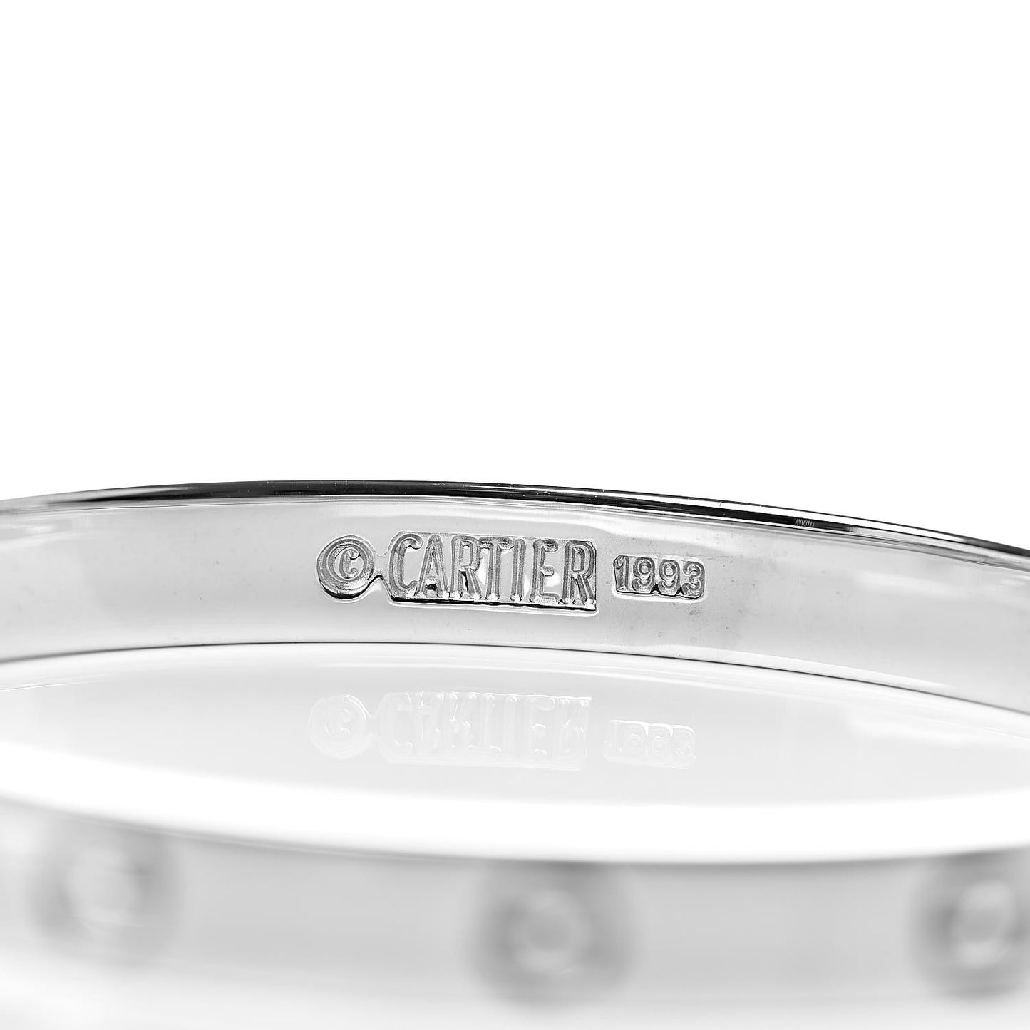 18K White Gold LOVE Bracelet 17