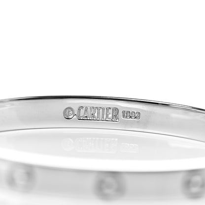 Cartier 18K White Gold LOVE Bracelet 17 4 of 6