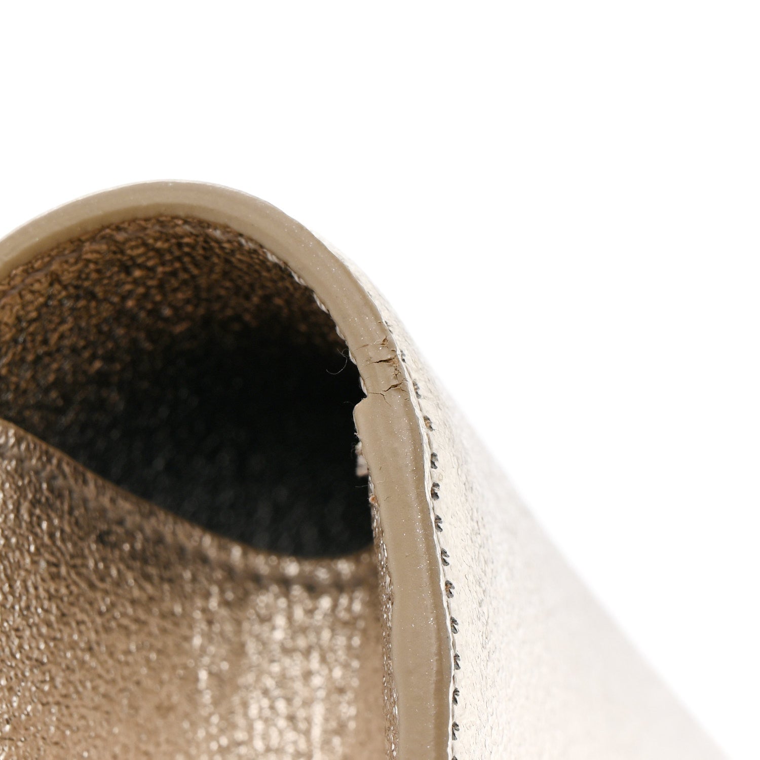 Saint Laurent Metallic Textured Calfskin Classic Monogram Cassandre Clutch Pale Gold 11 of 12