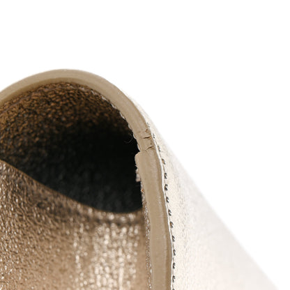 Saint Laurent Metallic Textured Calfskin Classic Monogram Cassandre Clutch Pale Gold 11 of 12