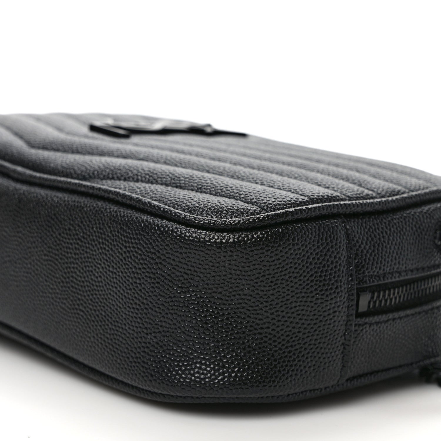 Saint Laurent Grain De Poudre Matelasse Monochrome Monogram Mini Lou Camera Bag Black 9 of 12