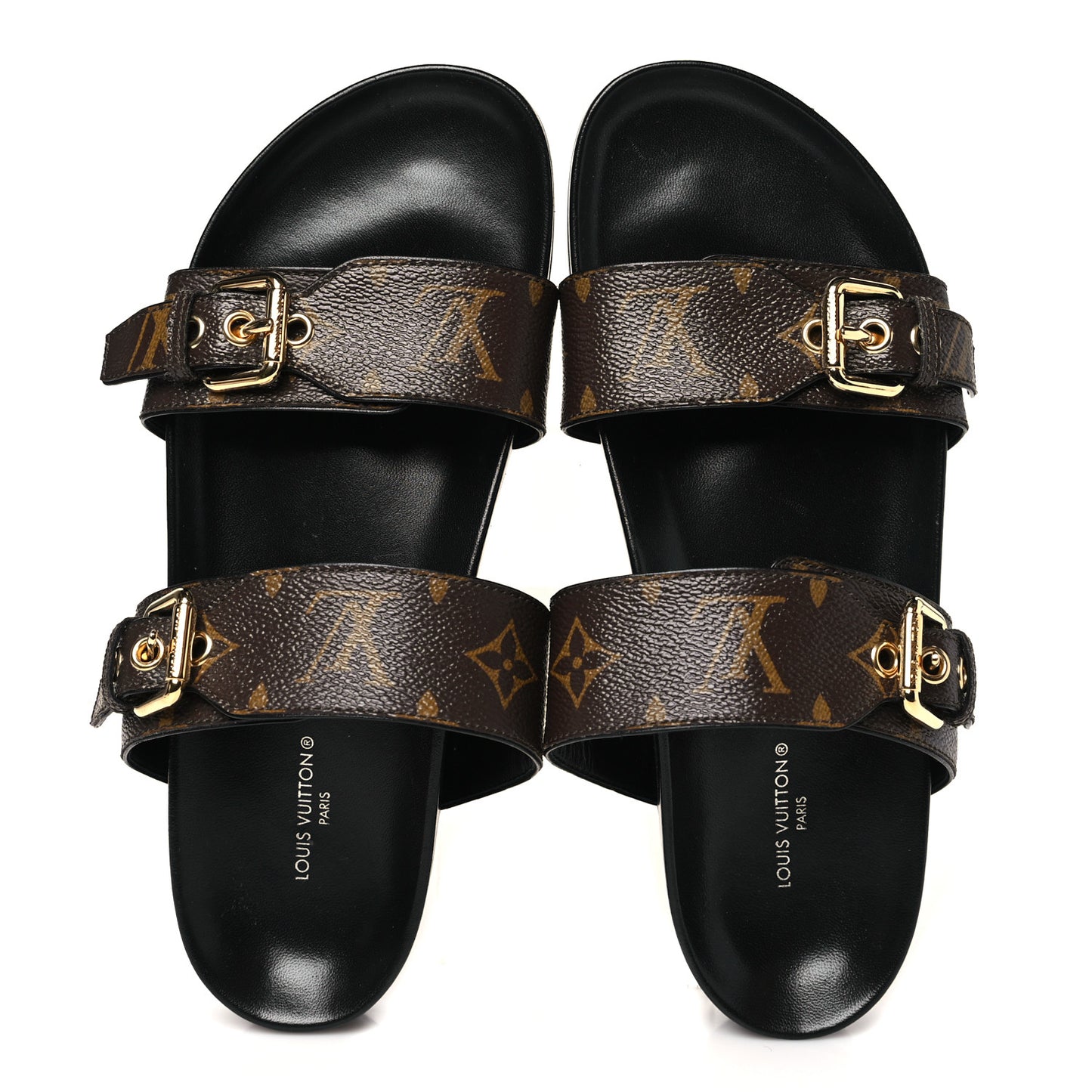 Monogram Bom Dia Mule Sandals 38 Black