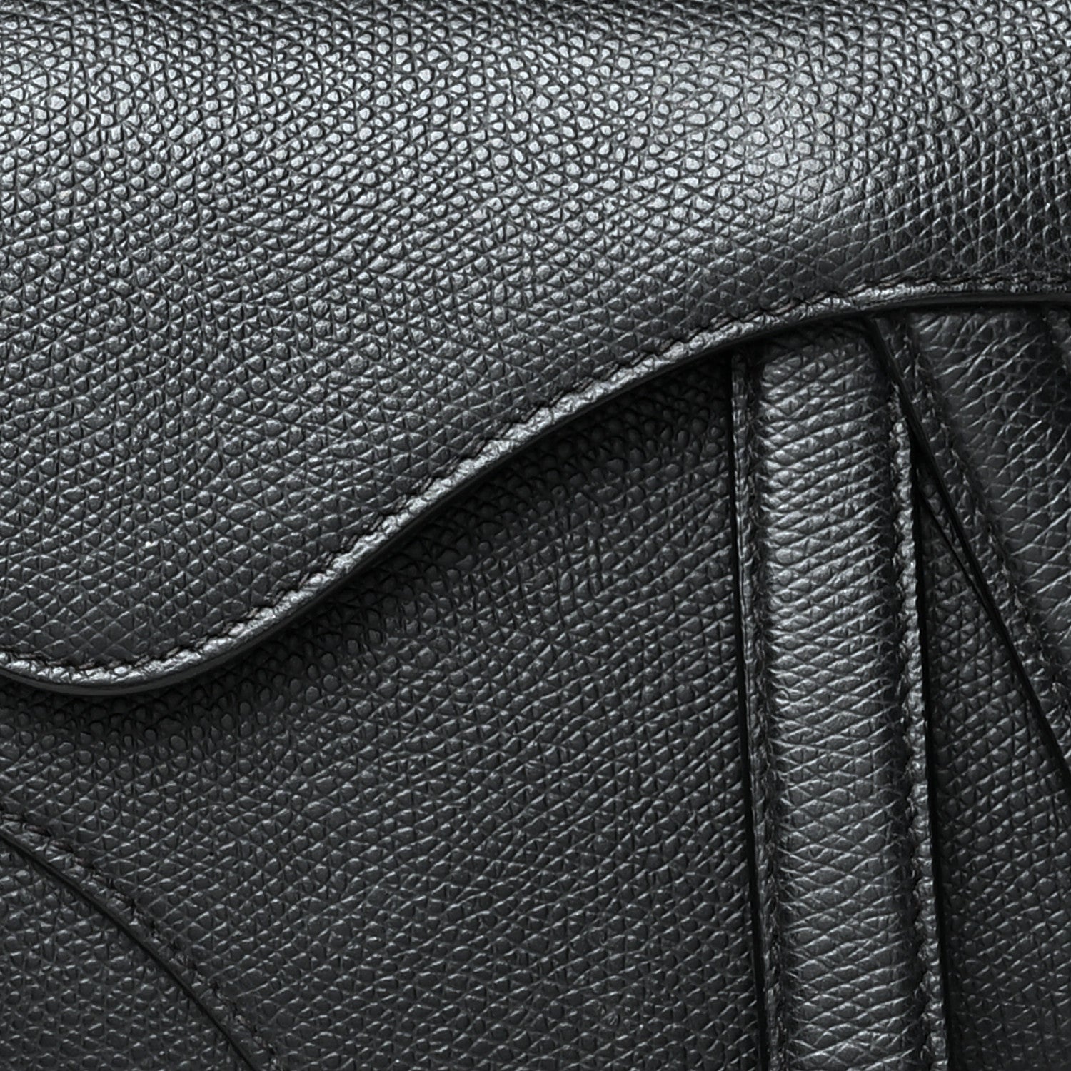Christian Dior Grained Calfskin Mini Saddle Bag Black 7 of 11