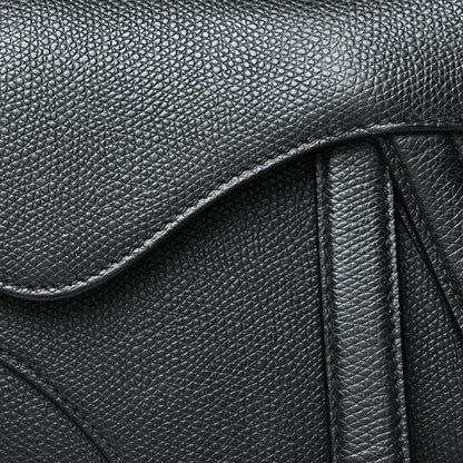 Christian Dior Grained Calfskin Mini Saddle Bag Black 7 of 11
