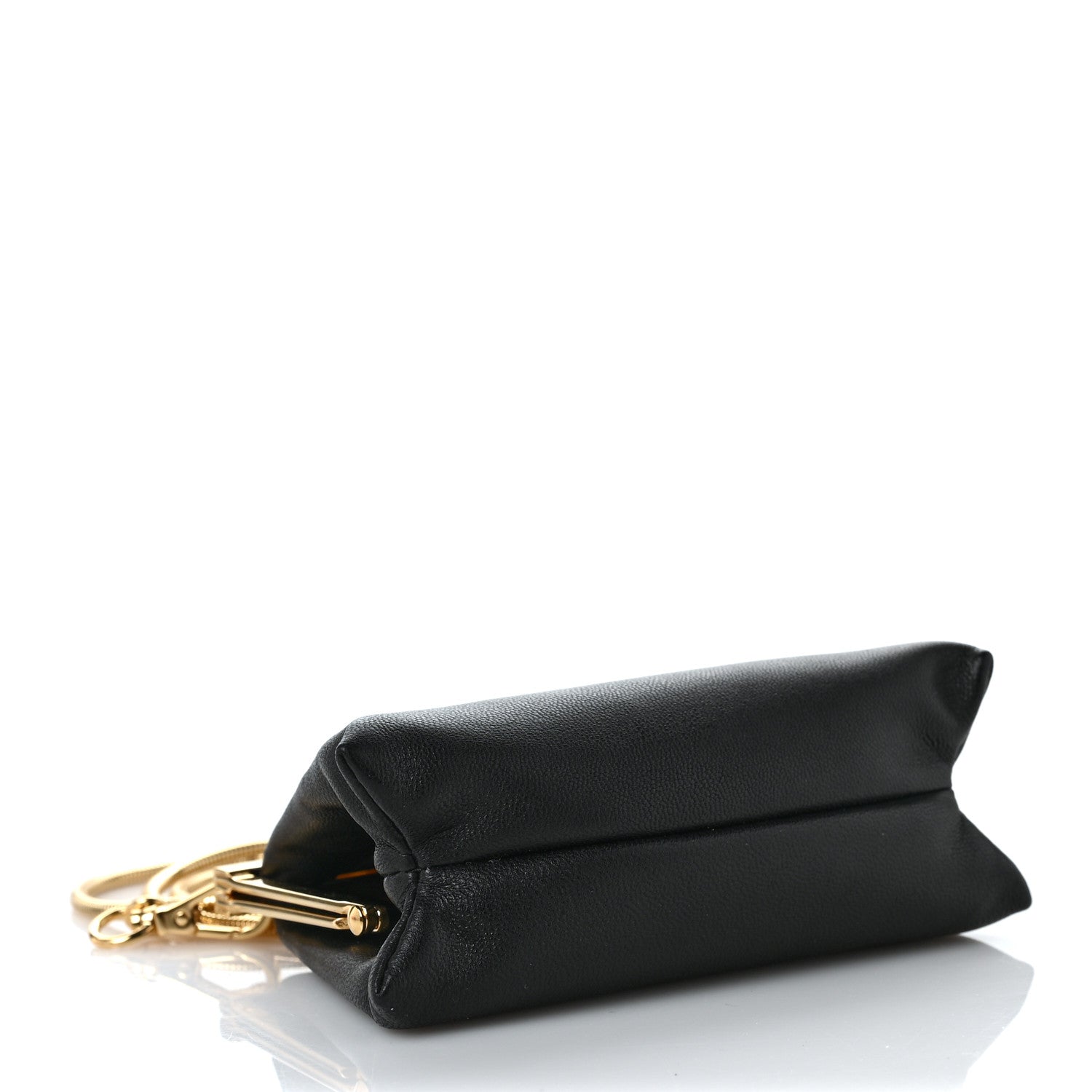 Miu Miu Goatskin Frame Chain Shoulder Pouch Black 3 of 7