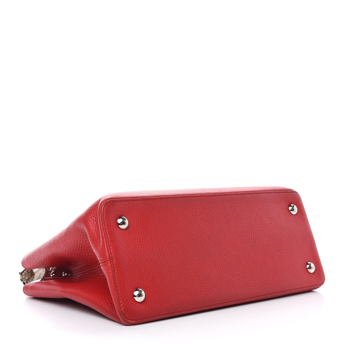 Taurillon Snakeskin Capucines MM Rubis