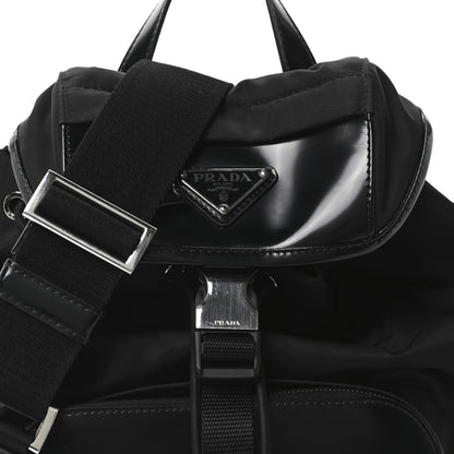 Prada Nylon Brushed Calfskin Mini Sling Backpack  Black 8 of 10