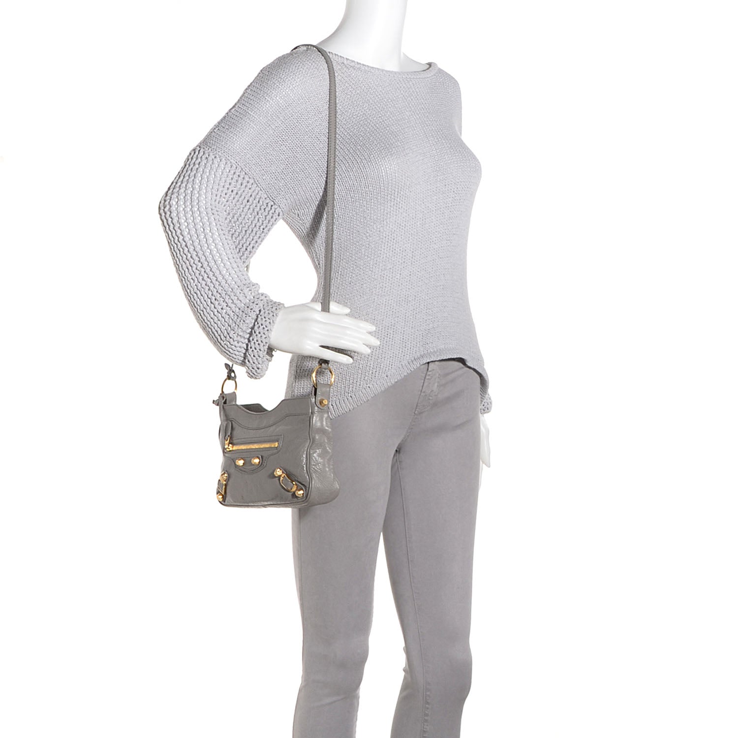 Balenciaga Agneau Giant 12 Gold Hardware Hip Gris Pyrite 2 of 12