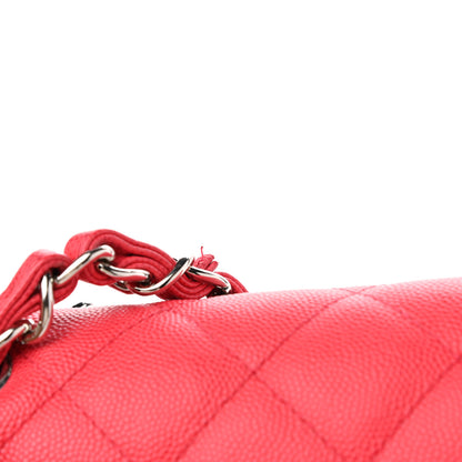 Chanel Caviar Quilted Jumbo Double Flap Dark Pink 10 of 10