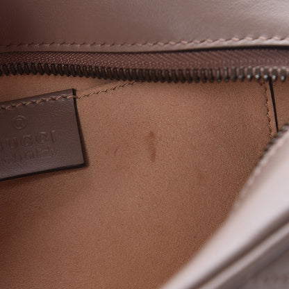 Gucci Calfskin Matelasse Small GG Marmont Chain Shoulder Bag Taupe 9 of 10