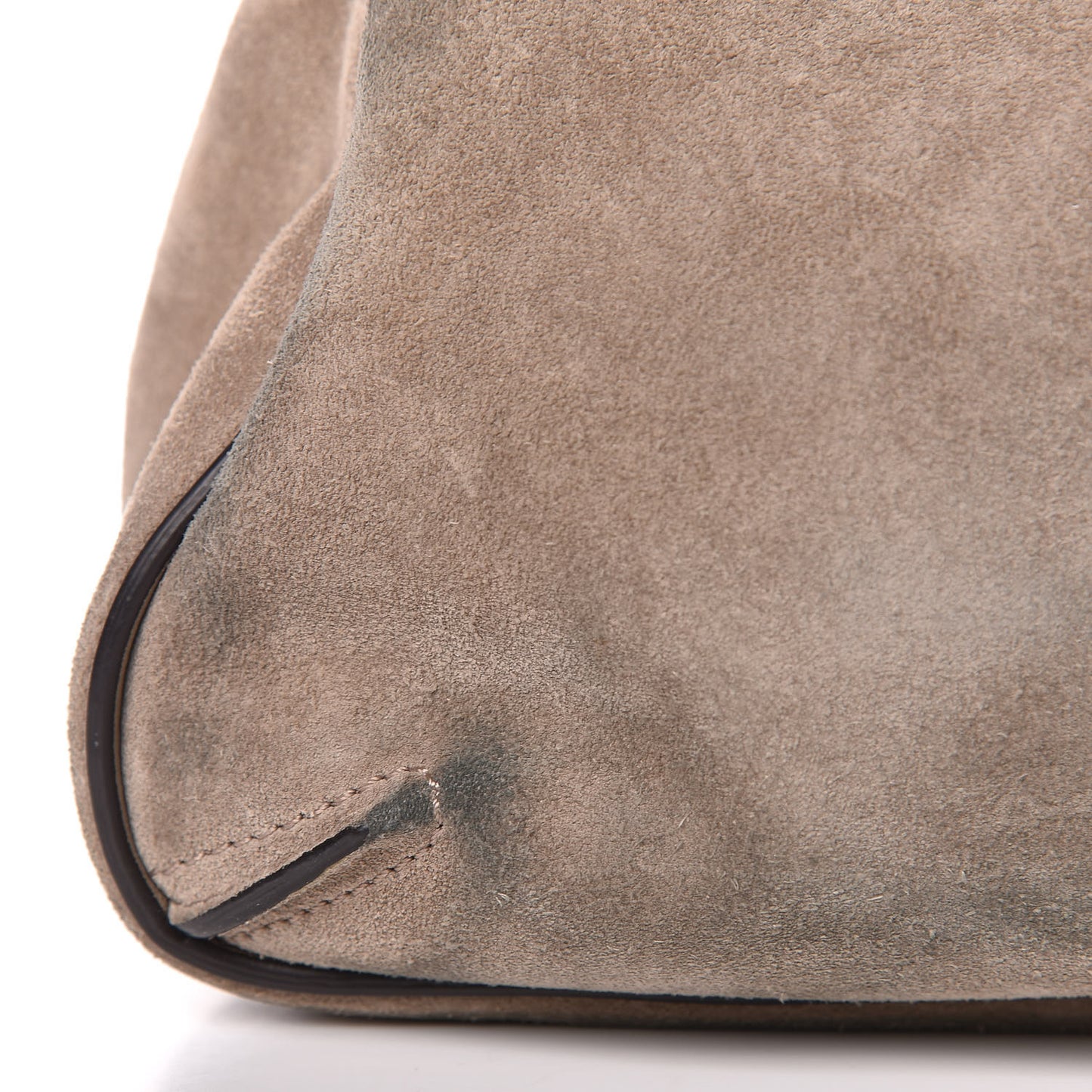 Suede Calfskin Small Lexa Shoulder Bag Motty Grey