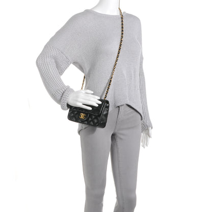 Chanel Lambskin Square Quilted Mini Flap Black 2 of 7