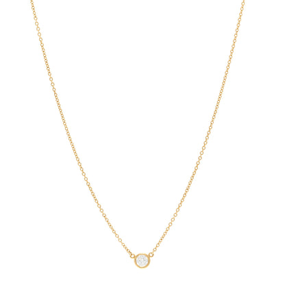 Tiffany 18K Yellow Gold Diamond .21ct Elsa Peretti Diamonds by the Yard Pendant Necklace 1 of 5