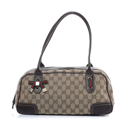 Gucci Monogram Small Princy Satchel Dark Brown 1 of 15