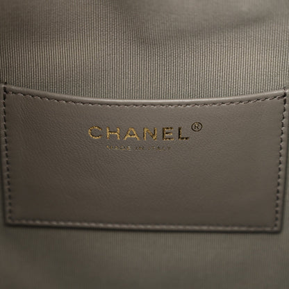 Chanel Suede Quilted Medium Chanel 25 Handbag Grey 6 of 11