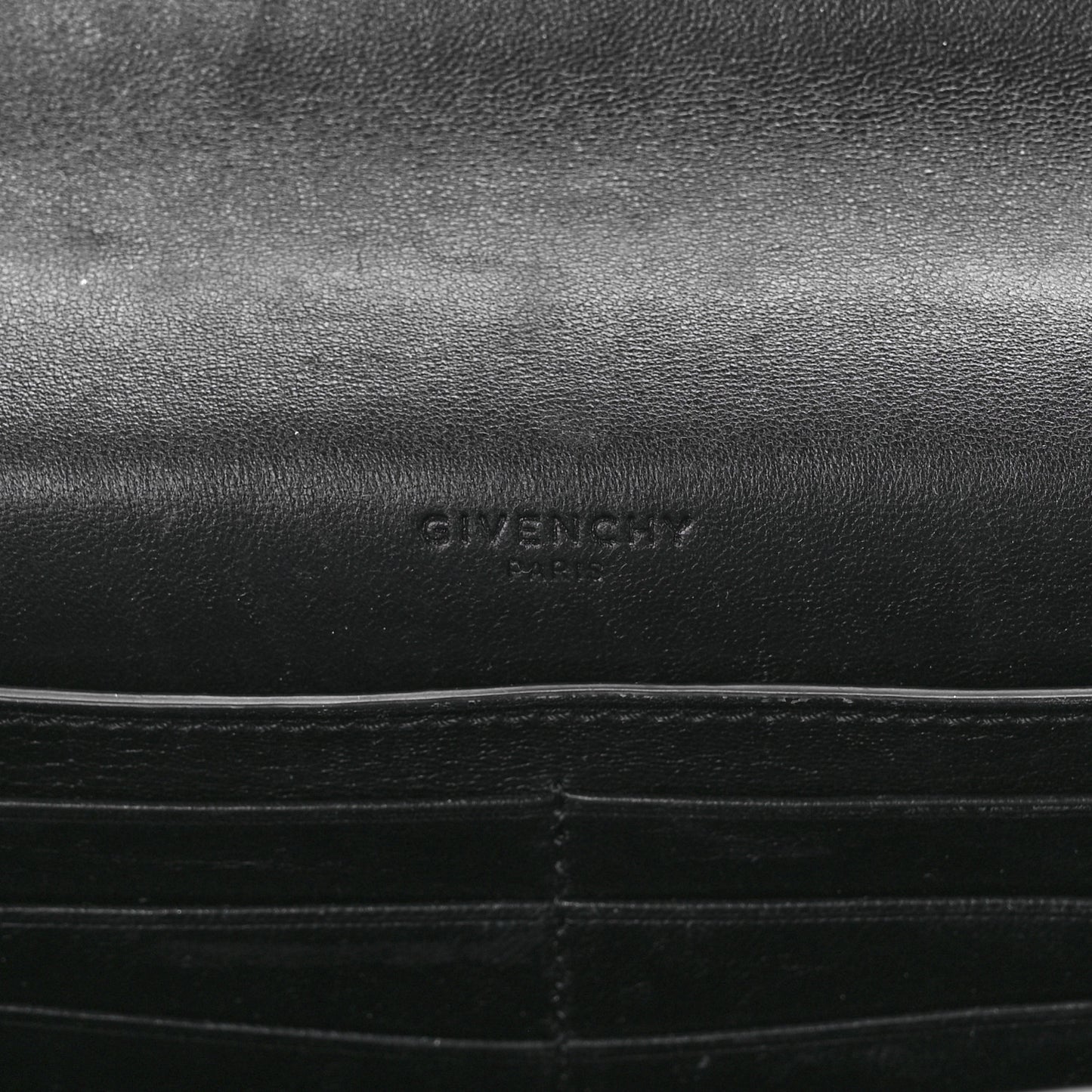 Goatskin Quilted GV3 Strap Wallet Black