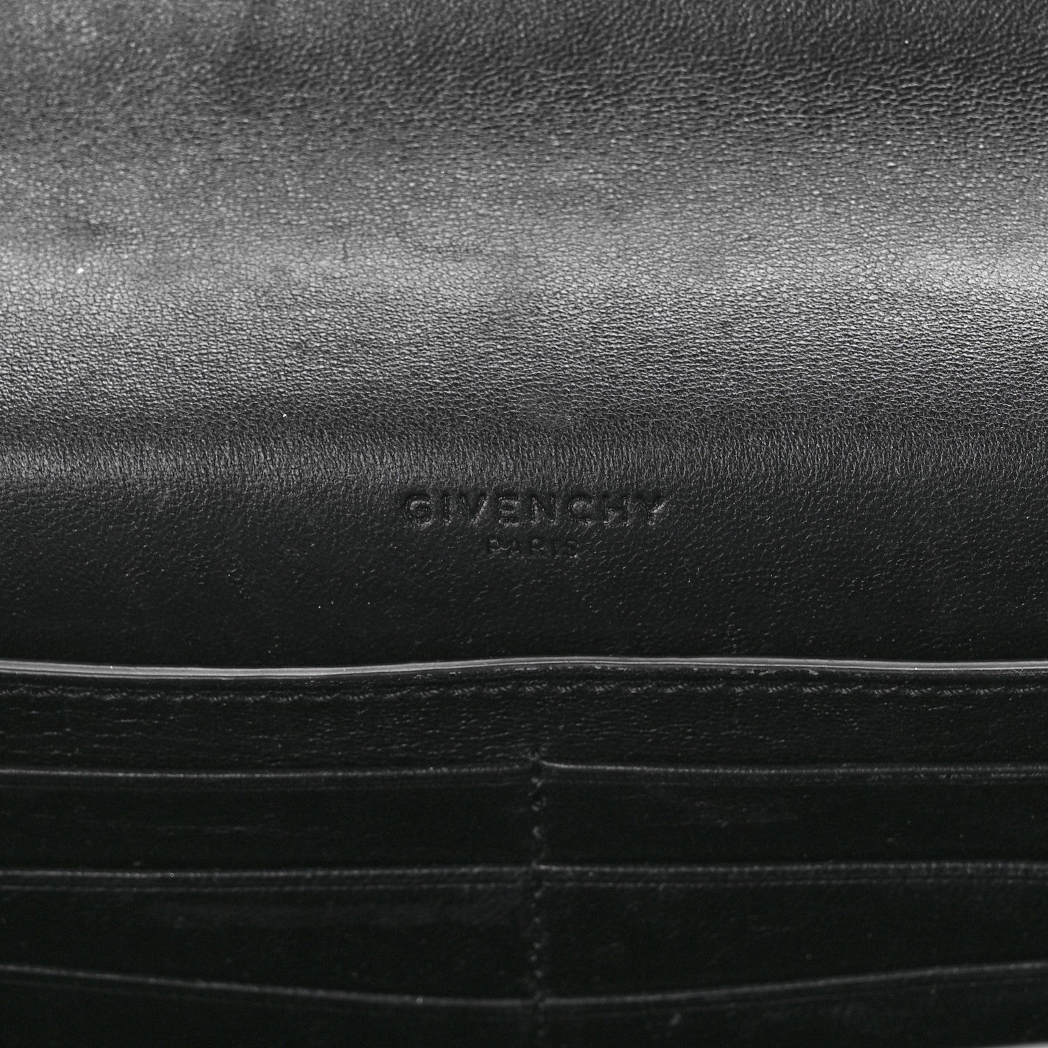 Givenchy Goatskin Quilted GV3 Strap Wallet Black 5 of 10