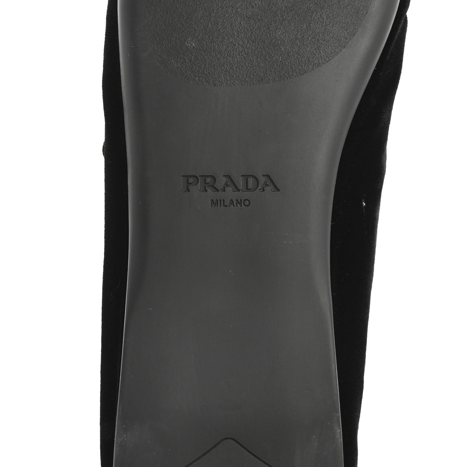 Prada Velvet Ballerina Flats 38 Black 8 of 9