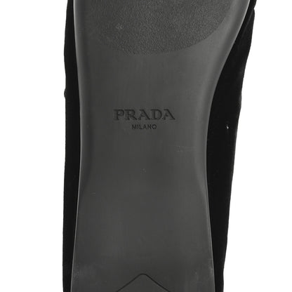 Prada Velvet Ballerina Flats 38 Black 8 of 9