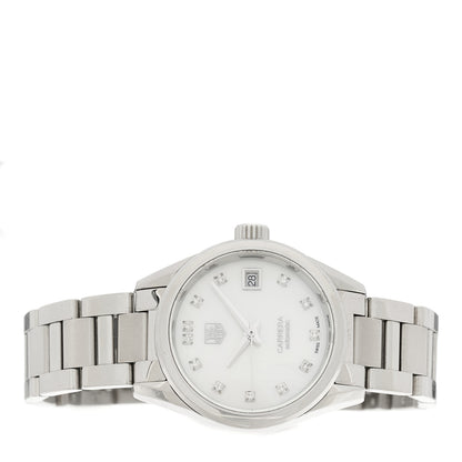Tag Heuer Stainless Steel Diamond Mother of Pearl 29mm Carrera Lady Automatic Watch WAR2414 2 of 5