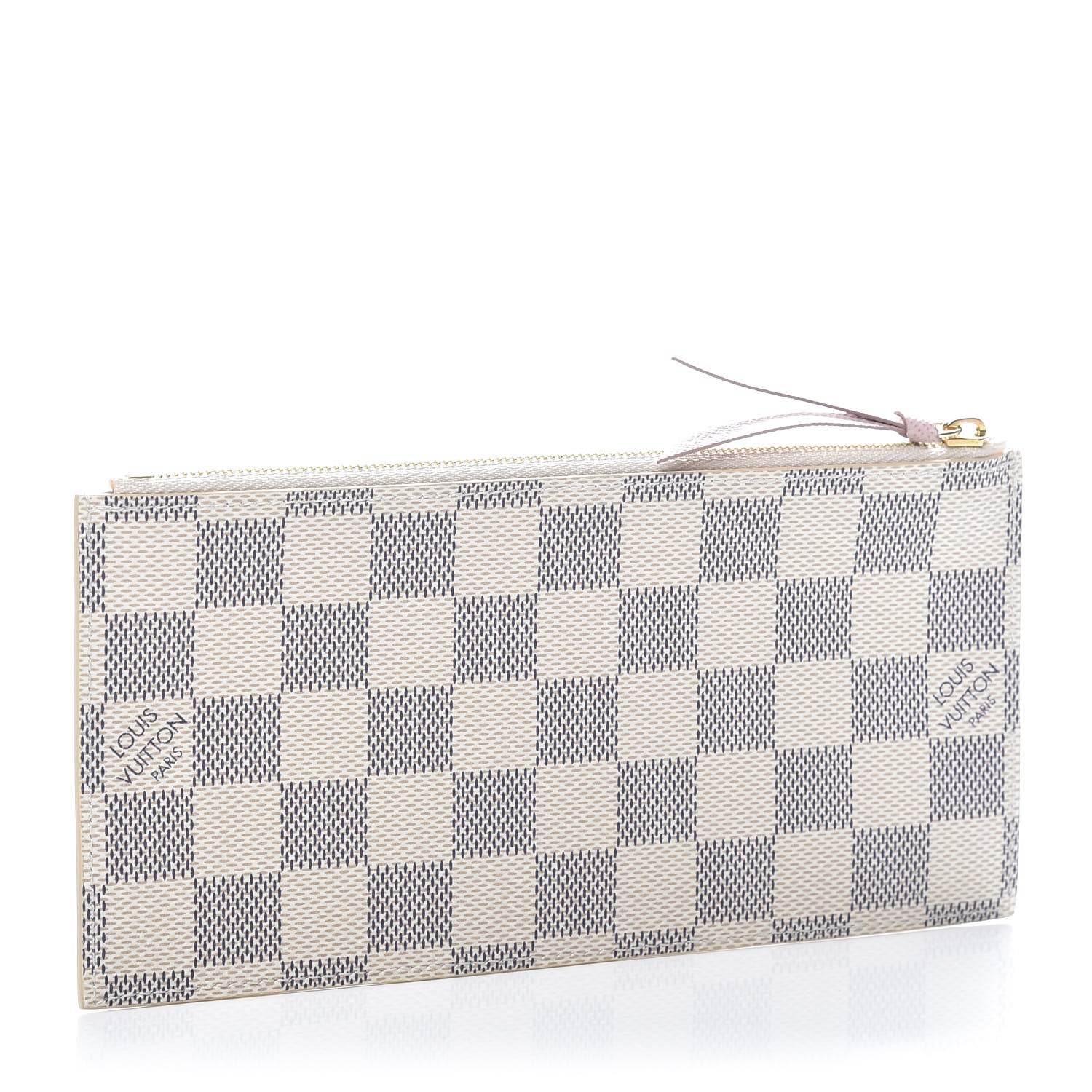Louis Vuitton Damier Azur Felicie Chain Wallet Zippered Insert Rose Ballerine 3 of 8