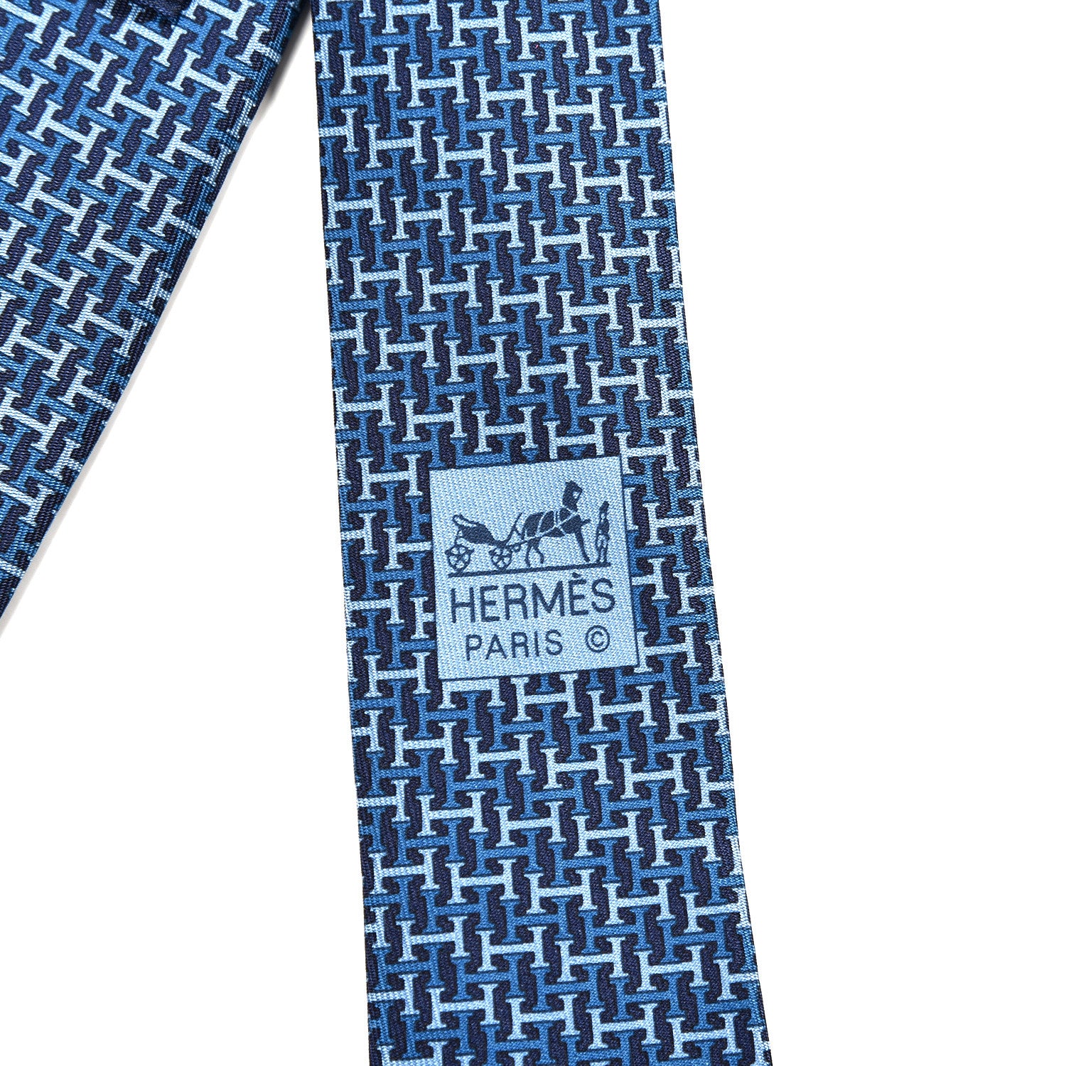 Hermes Woven Silk Neck Tie 3 of 4