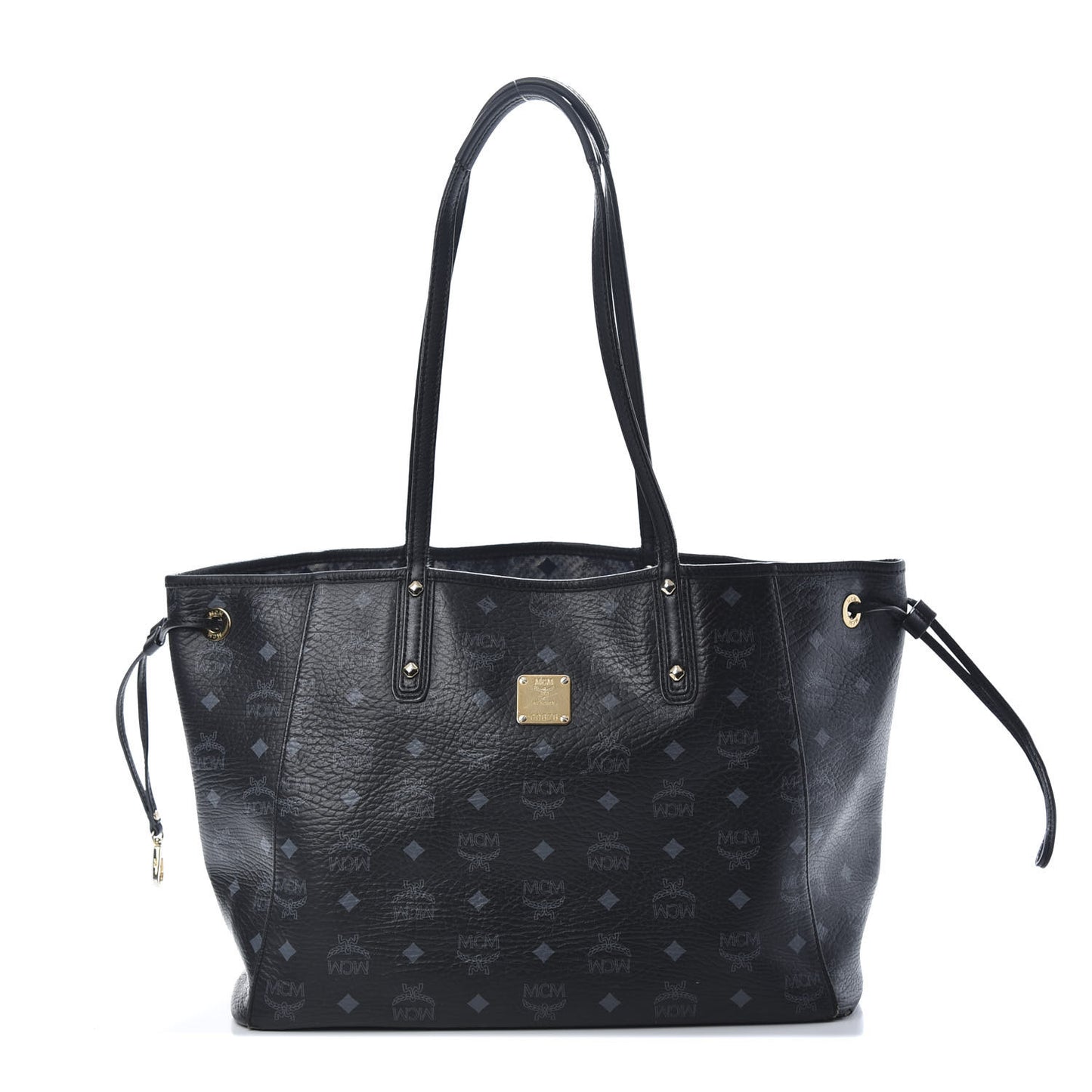 Visetos Medium Reversible Shopper Tote Black