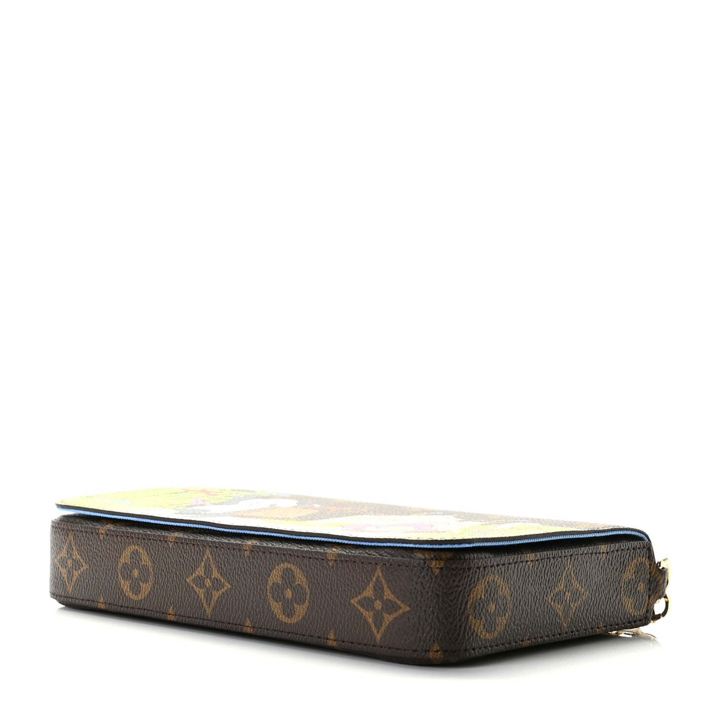 Monogram 2021 Christmas Animation China Wall Pochette Felicie Chain Wallet Blue