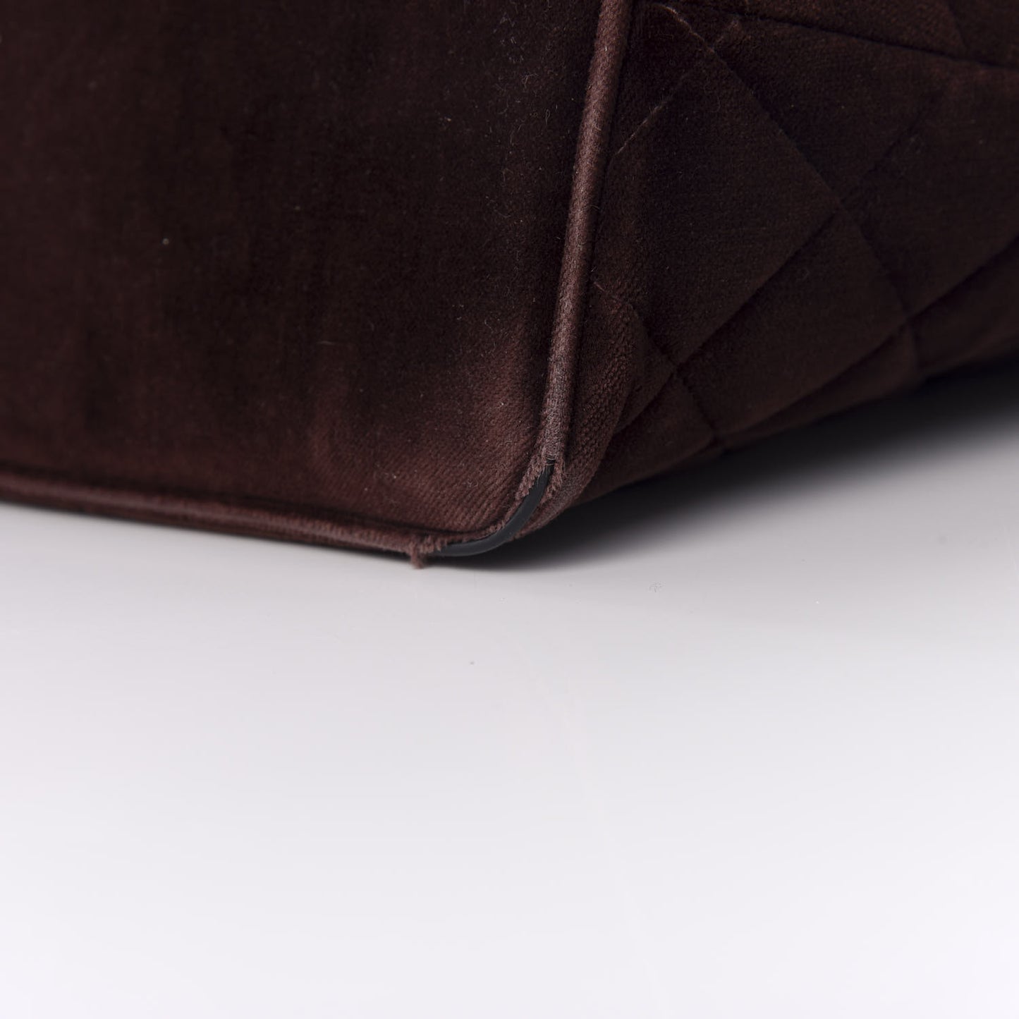 Velvet Quilted Medallion Tote Brown