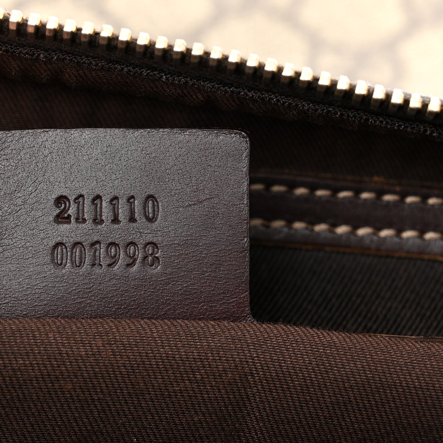 GG Supreme Monogram Belt Bag Dark Brown