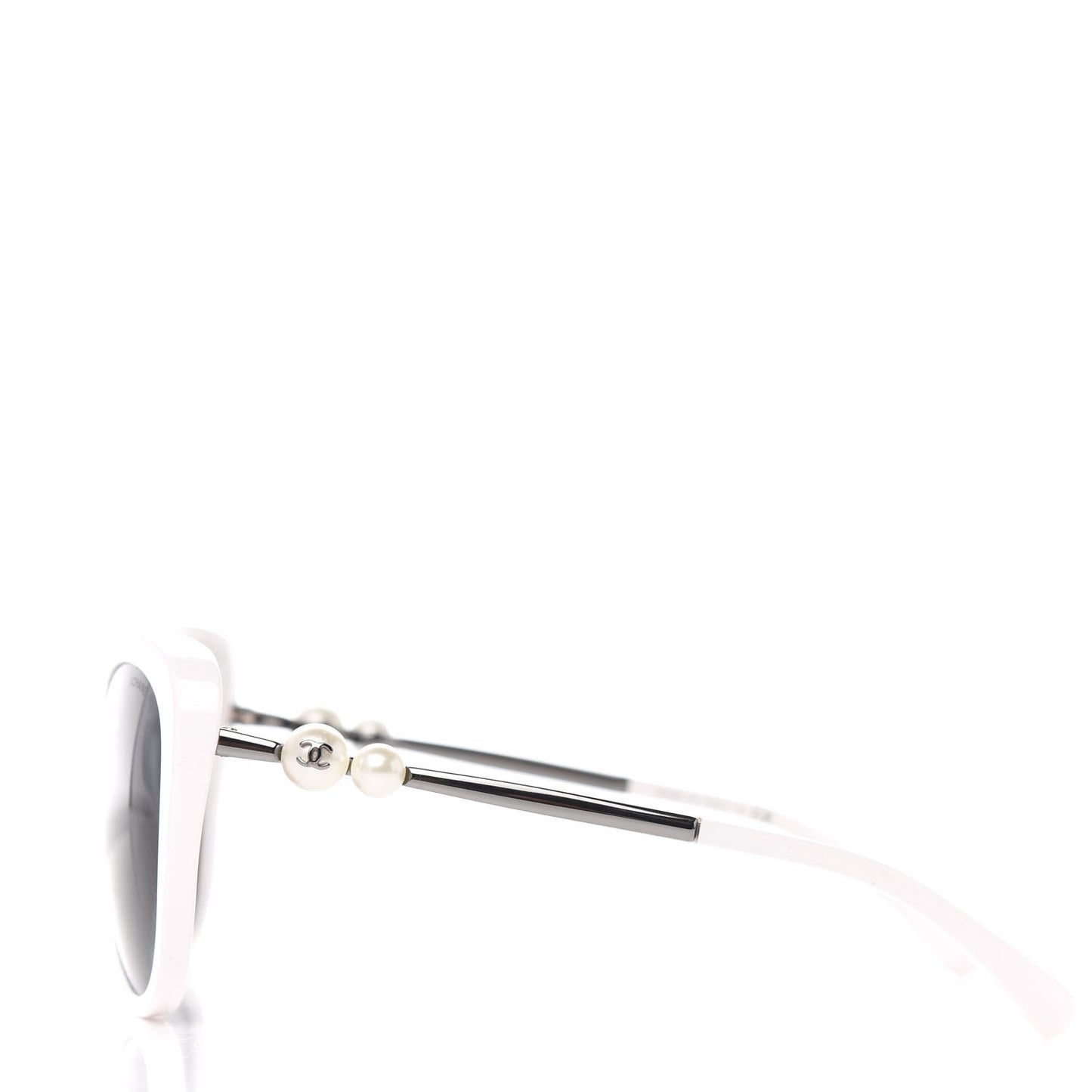 Acetate Pearl Butterfly Sunglasses 5338-H White