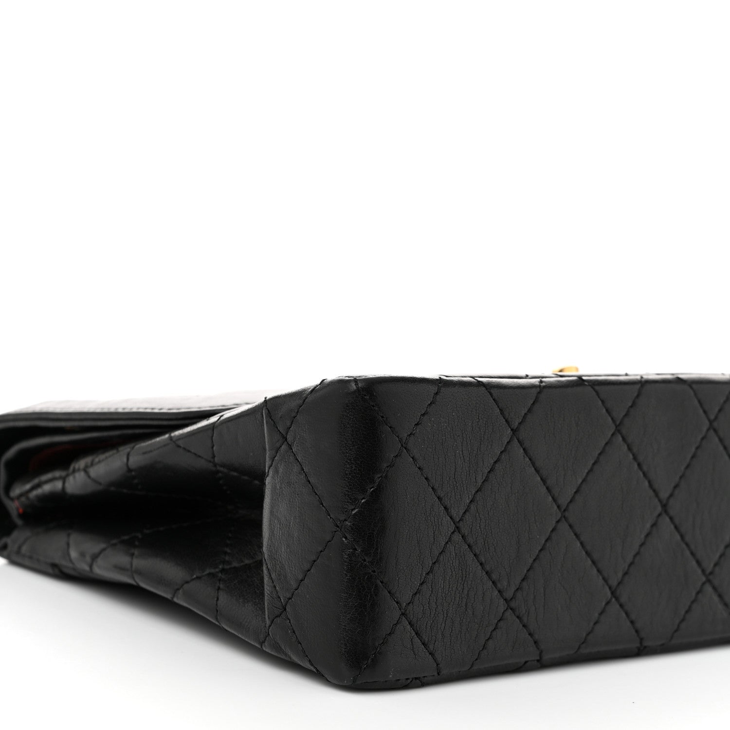 Chanel Lambskin Quilted Medium Double Flap Black 9 of 10