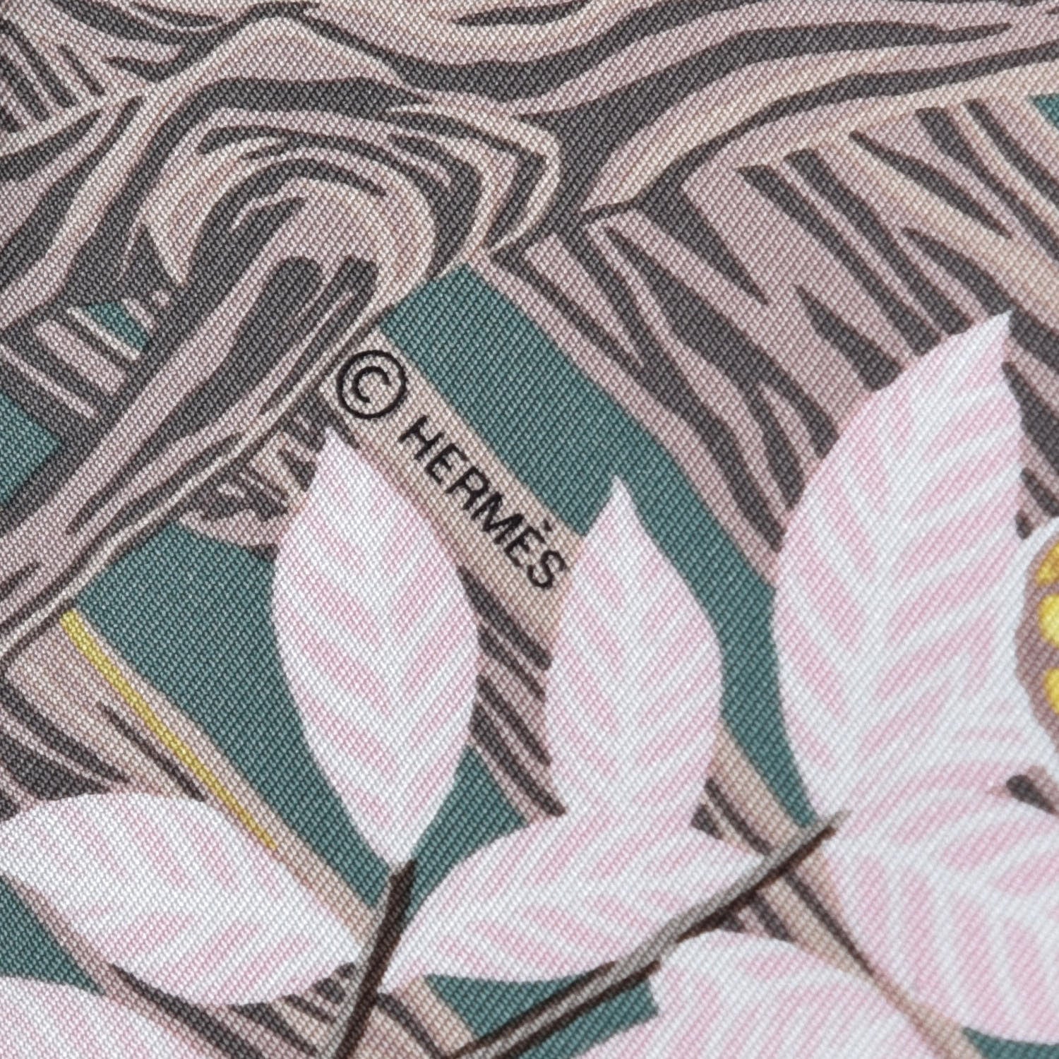 Hermes Silk Into the Canadian Wild Scarf 90 Rose Vert Jaune 5 of 5