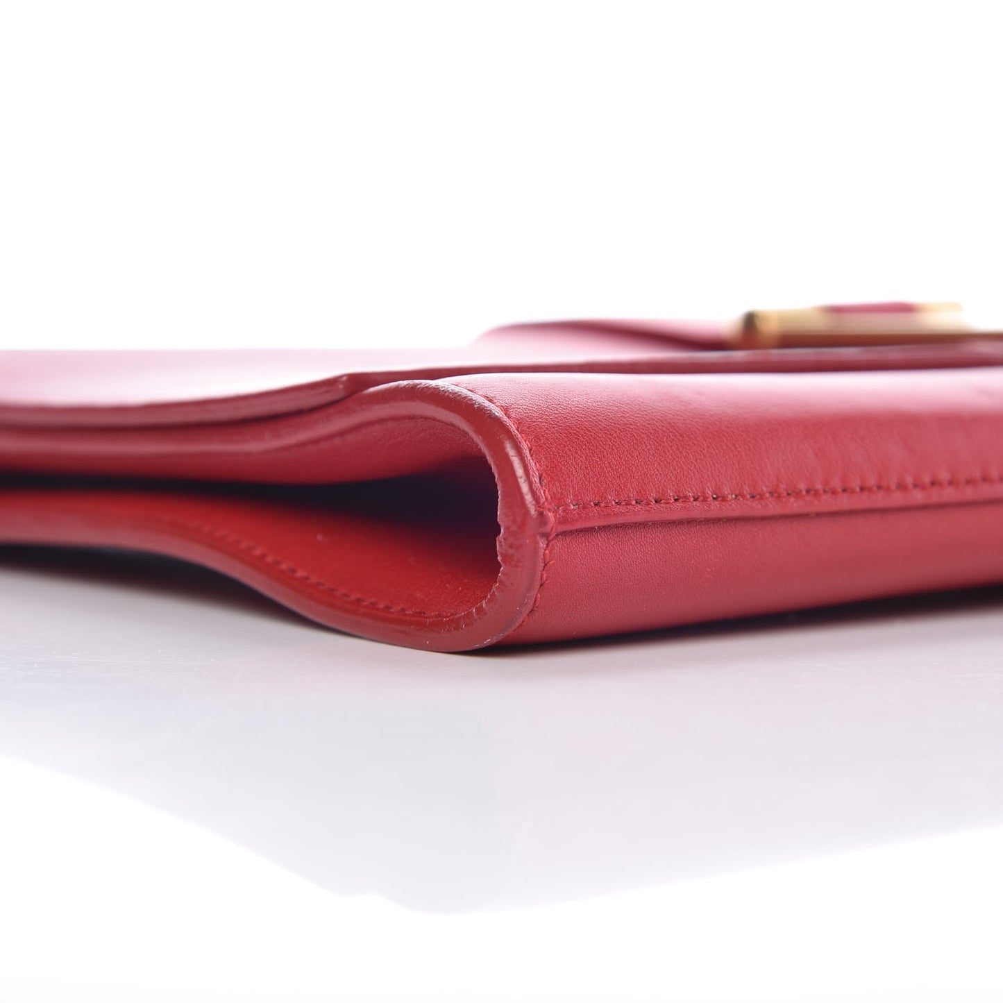 Calfskin Classic Y Ligne Clutch Red