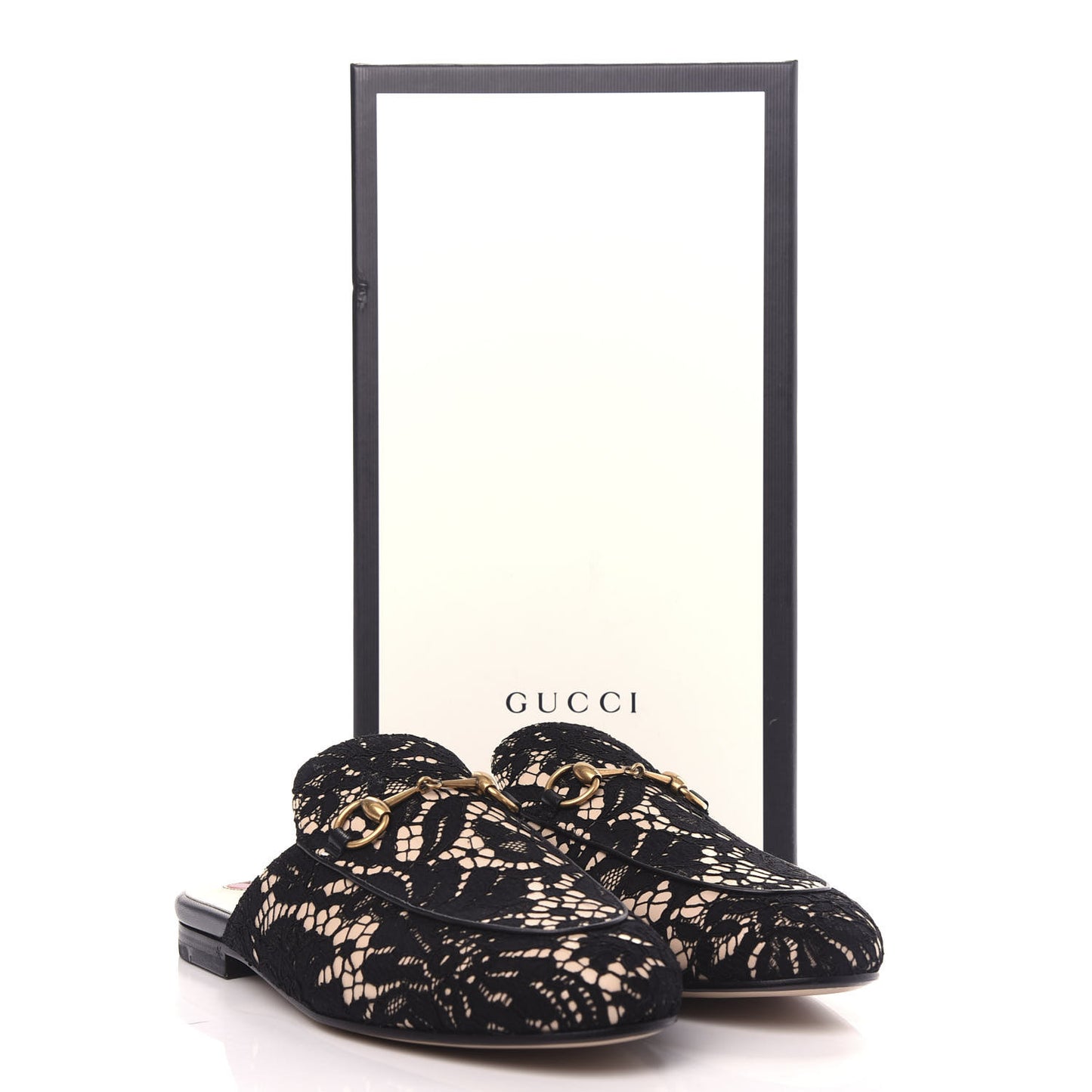 Lace Malaga Kid Womens Princetown Slippers 36 Black Skin Rose
