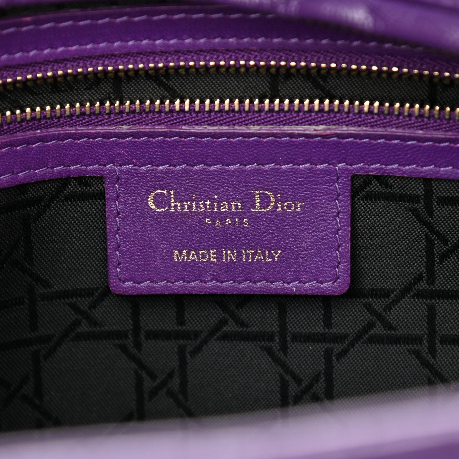 Christian Dior Lambskin Cannage Large Lady Dior Purple 6 of 14