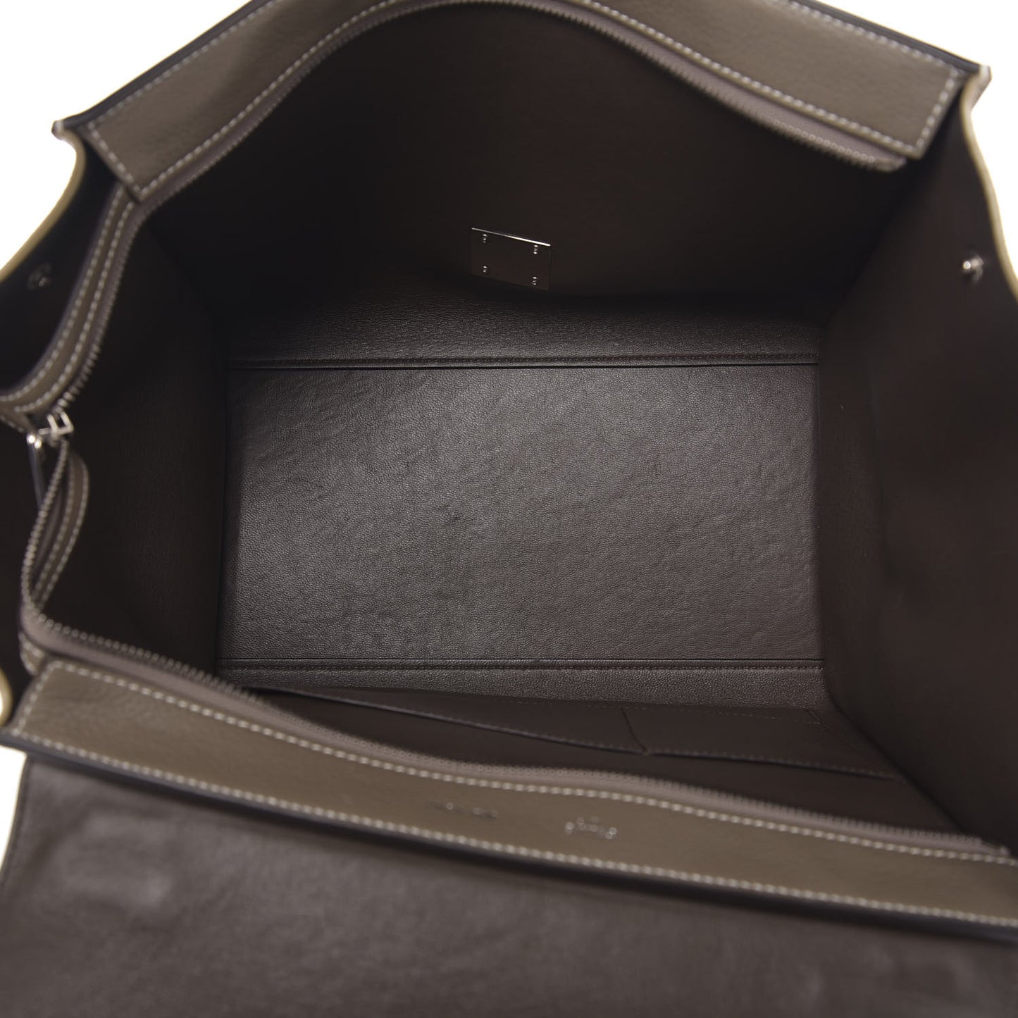 Drummed Calfskin Suede Small Trapeze Souris