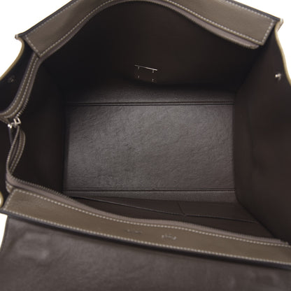 Celine Drummed Calfskin Suede Small Trapeze Souris 4 of 9