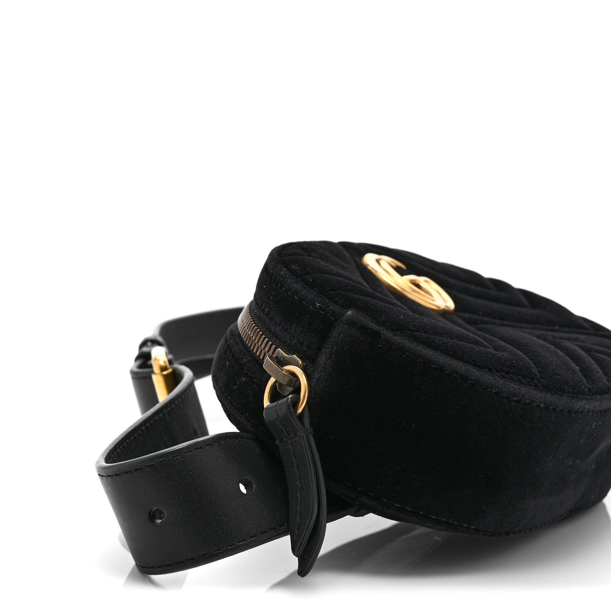 Velvet Matelasse GG Marmont Belt Bag 85 34 Black
