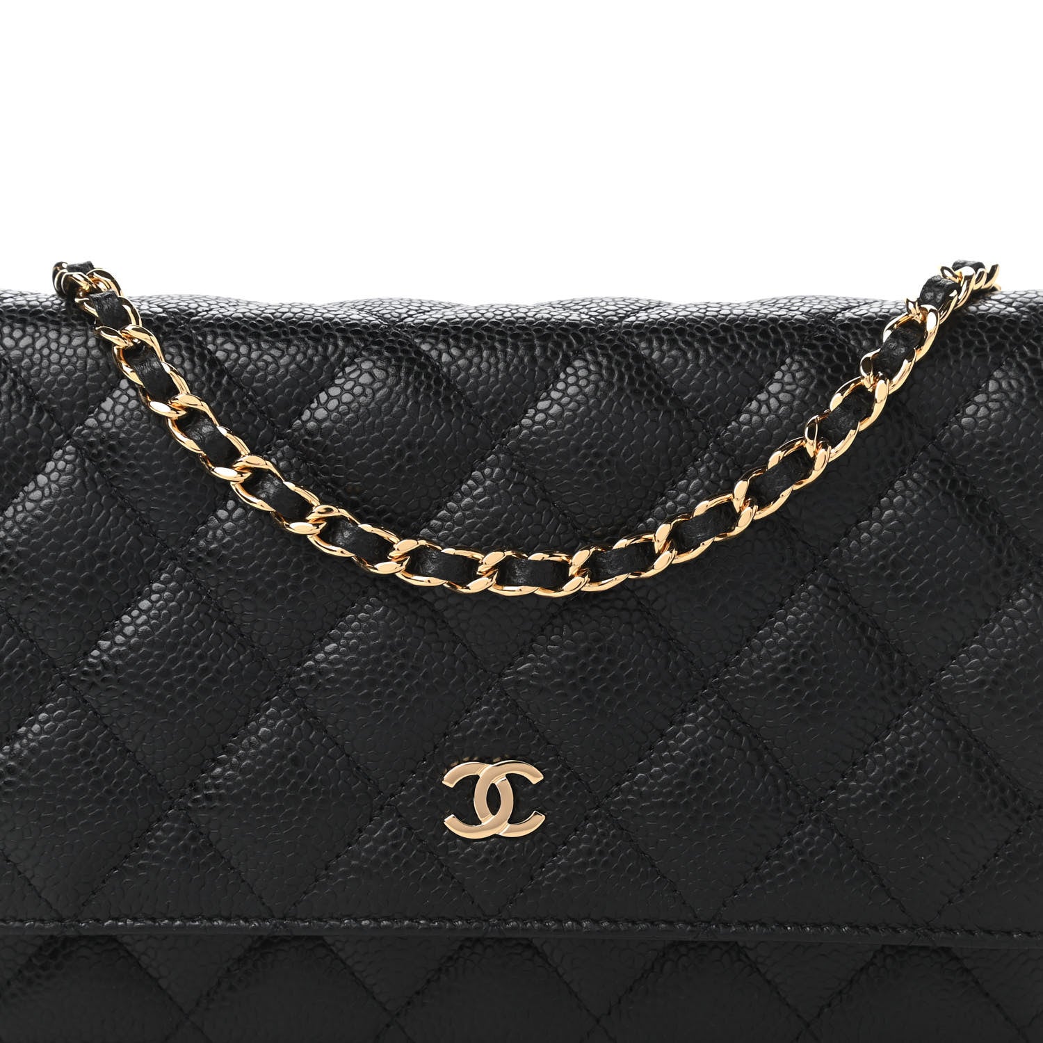 Chanel Caviar Quilted Wallet On Chain WOC Black 11 of 12