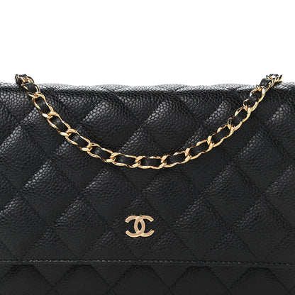 Chanel Caviar Quilted Wallet On Chain WOC Black 11 of 12