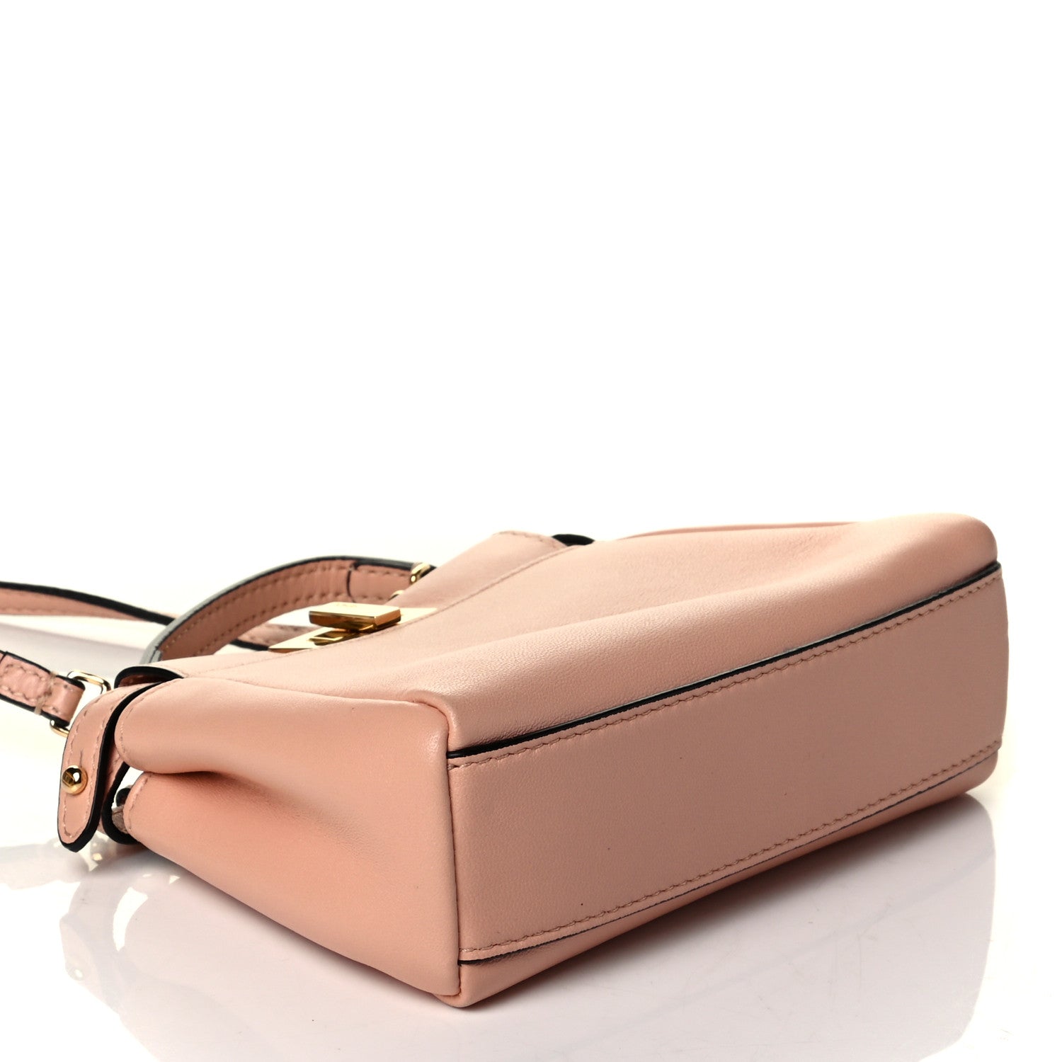 Fendi Shiny Nappa Micro Peekaboo Iconic Satchel Pink 3 of 6