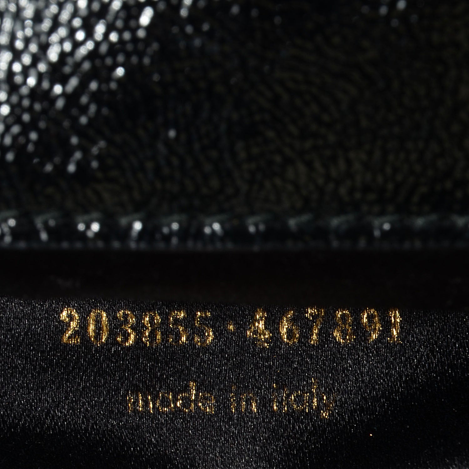 Saint Laurent Textured Patent Monogram Large Belle De Jour Clutch Black 7 of 7