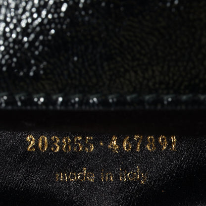Saint Laurent Textured Patent Monogram Large Belle De Jour Clutch Black 7 of 7